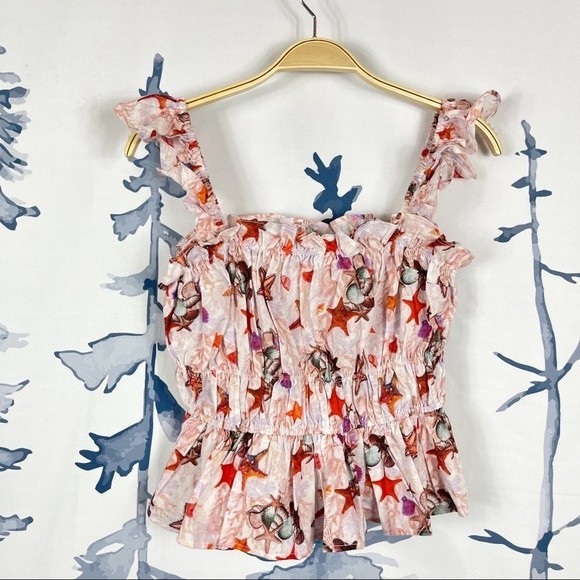 NWT Anthropologie Eva Franco Starfish Short Set Size L - Picture 8 of 16